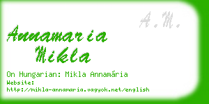 annamaria mikla business card